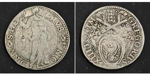 30 Байокко Папская область (752-1870) Серебро 