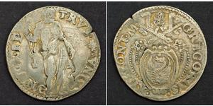 30 Байокко Папская область (752-1870) Серебро 