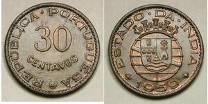 30 Сентаво Индия португальская (1510-1961) Бронза 