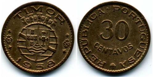 30 Сентаво Східний Тимор (1702 - 1975) / Португалія Бронза 