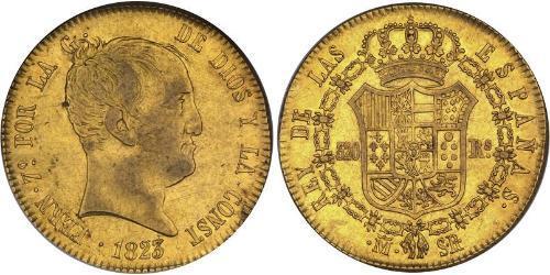 320 Real Kingdom of Spain (1814 - 1873) Oro Ferdinando VII di Spagna (1784-1833)