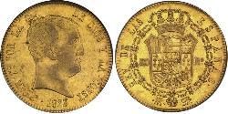 320 Реал Королевство Испания (1814 - 1873) Золото Фердинанд VII король Испании (1784-1833)