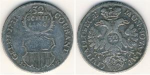 32 Shilling  Argento 