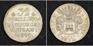 32 Shilling States of Germany Silber 
