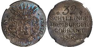 32 Shilling States of Germany Silver 