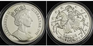 35 Ecu / 25 Pound Gibraltar Silber Elizabeth II (1926-2022)