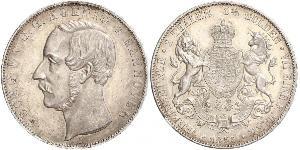 3.5 Гульден / 2 Талер Ганновер (королевство) (1814 - 1866) Серебро Георг V (король Ганновера) (1819 - 1878)