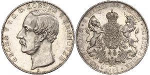 3.5 Гульден / 2 Талер Ганновер (королевство) (1814 - 1866) Серебро Георг V (король Ганновера) (1819 - 1878)