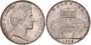 3.5 Гульден / 2 Талер Королевство Бавария (1806 - 1918) Серебро Людвиг I (король Баварии)(1786 – 1868)