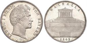 3.5 Гульден / 2 Талер Королевство Бавария (1806 - 1918) Серебро Людвиг I (король Баварии)(1786 – 1868)