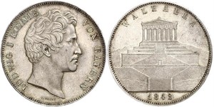 3.5 Гульден / 2 Талер Королевство Бавария (1806 - 1918) Серебро Людвиг I (король Баварии)(1786 – 1868)