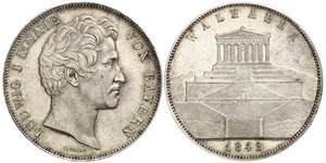 3.5 Гульден / 2 Талер Королевство Бавария (1806 - 1918) Серебро Людвиг I (король Баварии)(1786 – 1868)