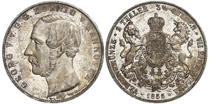 3.5 Гульден / 2 Талер Королівство Ганновер (1814 - 1866) Срібло Георг V (король Ганновера) (1819 - 1878)