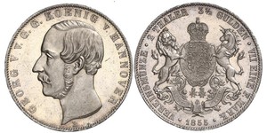 3.5 Гульден / 2 Талер Королівство Ганновер (1814 - 1866) Срібло Георг V (король Ганновера) (1819 - 1878)