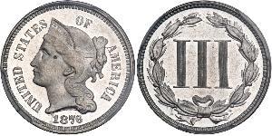 3 Cent USA (1776 - ) Copper/Nickel 