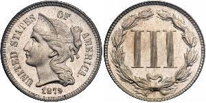 3 Cent USA (1776 - ) Copper/Nickel 