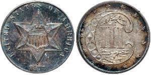 3 Cent USA (1776 - ) Copper/Silver 