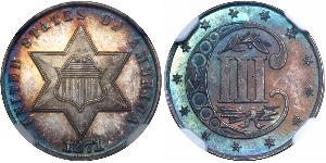 3 Cent USA (1776 - ) Copper/Silver 