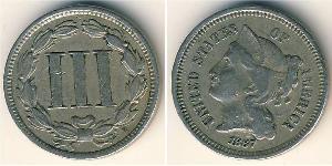 3 Cent Vereinigten Staaten von Amerika (1776 - ) Kupfer/Nickel 