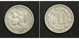 3 Cent Vereinigten Staaten von Amerika (1776 - ) Kupfer/Nickel 