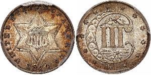 3 Cent Vereinigten Staaten von Amerika (1776 - ) Silber/Kupfer 