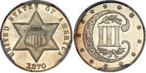 3 Cent Vereinigten Staaten von Amerika (1776 - ) Silber/Kupfer 