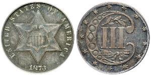 3 Cent Vereinigten Staaten von Amerika (1776 - ) Silber/Kupfer 