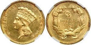 3 Dollar USA (1776 - ) Gold 