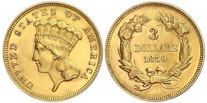 3 Dollar Vereinigten Staaten von Amerika (1776 - ) Gold 