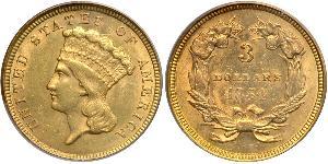 3 Dollar Vereinigten Staaten von Amerika (1776 - ) Gold 