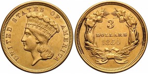 3 Dollar Vereinigten Staaten von Amerika (1776 - ) Gold 