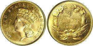 3 Dollar Vereinigten Staaten von Amerika (1776 - ) Gold 