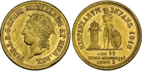 3 Ducat Italian city-states Or Ferdinand I of the Two Sicilies (1751 - 1825)