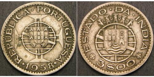 3 Escudo Inde portugaise (1510-1961)  