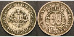 3 Escudo Portuguese India (1510-1961)  