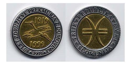 3 Euro Slovenia (1991 - ) Bimetal 