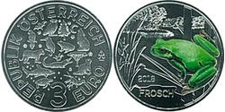 3 Euro Republic of Austria (1955 - ) Cobre 