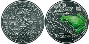 3 Euro Republic of Austria (1955 - ) Copper 