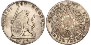 3 Florin Países Bajos Austríacos (1713-1795) Plata 