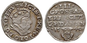 3 Grosh Pologne Argent Sigismund I the Old