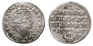 3 Grosh Pologne Argent Sigismund I the Old