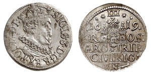 3 Grosh Pologne Argent Sigismund III