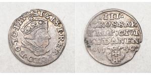 3 Grosh Pologne Argent Sigismund I the Old