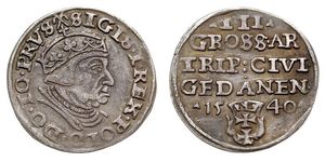 3 Grosh Polonia Argento Sigismund I the Old