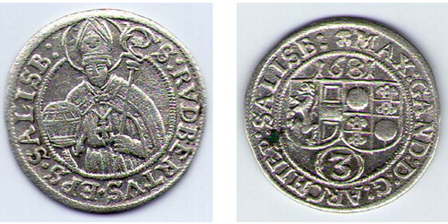 3 Grosh Salzburg (1328 - 1803) Silber 
