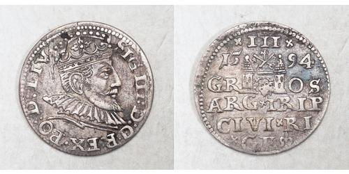 3 Grosh Poland Silver Sigismund III of Poland