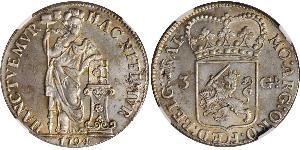 3 Gulden Republik der Sieben Vereinigten Provinzen (1581 - 1795) Silber 
