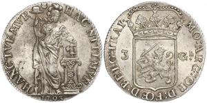 3 Gulden 荷蘭共和國 (1581 - 1795) 銀 