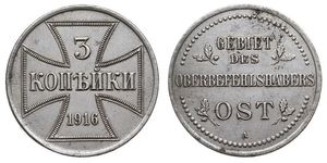 3 Kopeck Allemagne Acier 