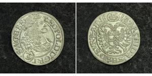 3 Kreuzer Saint-Empire romain germanique (962-1806) Argent Léopold Ier de Habsbourg(1640-1705)